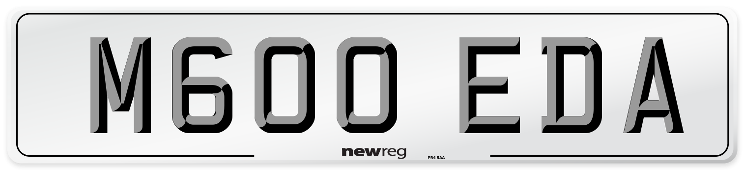 M600 EDA Number Plate from New Reg